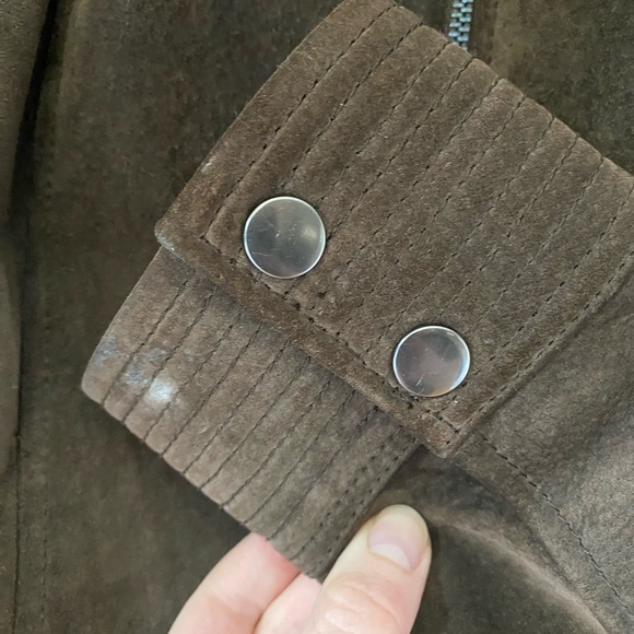 Calvin Klein Authentic Suede Moto Jacket size large - Picture 7 of 7